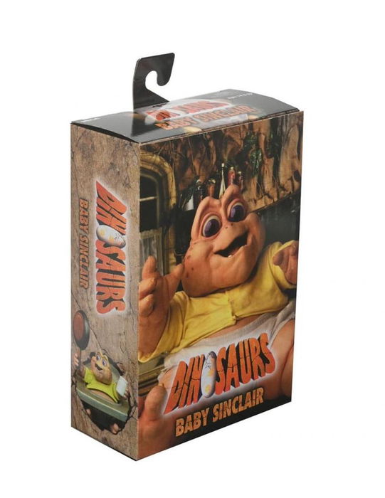 NECA Ultimate Baby Sinclair Figura de Acción Articulada 10 cm de Dinosaurios con Trona y Accesorios - Figura Coleccionable