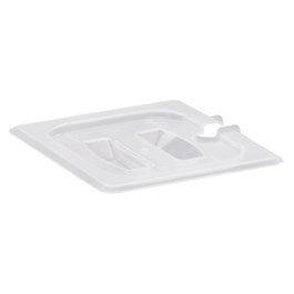 CAMBRO Tapa con muesca y asa GN 1/6 - 16,2 x 17,6 cm - Blanco translúcido