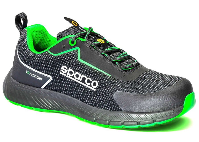 Sparco Zapato de Seguridad Traction Sanyo Negro/Verde Talla 42 Sparco Zapato de Seguridad Traction Sanyo Negro/Verde Talla 42