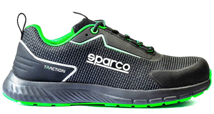 Sparco Zapato de Seguridad Traction Sanyo Negro/Verde Talla 42 Sparco Zapato de Seguridad Traction Sanyo Negro/Verde Talla 42