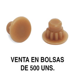 HERRAJES ALK Tapa Mina Ag.5Mm Marron Claro (500U)