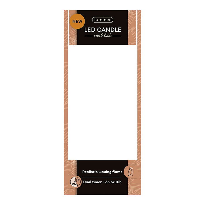 Lumineo Vela de Cera LED Crema ø7,5 x 17 cm