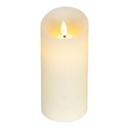Lumineo Vela de Cera LED Crema ø7,5 x 17 cm