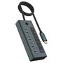 ICY BOX IB-HUB1457-C31 Hub USB-C de 7 puertos con pantalla integrada