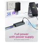 ICY BOX IB-HUB1457-C31 Hub USB-C de 7 Puertos 6xUSB-C 3.2 Gen2 Aluminio 20W PD - Azul/Gris