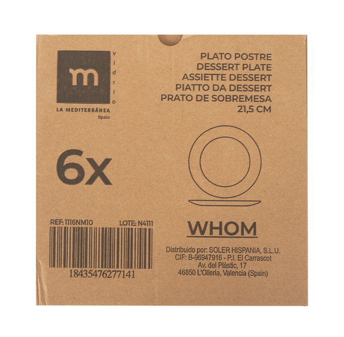 La Mediterranea Plato Postre Opal Colección Whom 21.5 cm (48 Unidades) La Mediterranea Plato Postre Opal Colección Whom 21.5 cm (48 Unidades)