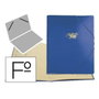 Saro Carpeta clasificador cartón compacto folio azul 12 departamentos
