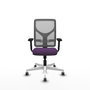 PIQUERAS Y CRESPO Silla de oficina Motilla con mecanismo Sincro, Morado y Gris