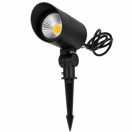 Foco LED COB para Jardines 24W 2160Lm 2700K Blanco Cálido Acabado Negro