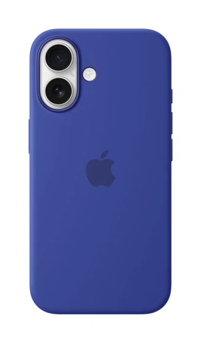 Apple Funda iPhone 16 Silicona con MagSafe MYY63ZM/A - Azul Ultramar, Funda para móvil 15,5 cm (6.1") con microfibra y 55% silicona reciclada