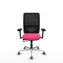 PIQUERAS Y CRESPO Silla de oficina Zulema Rosa y Negro con Brazos 3D
