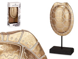 Giftdecor Caparazon Tortuga con Base Oro 17.5x10.5x36 cm (Set de 4)
