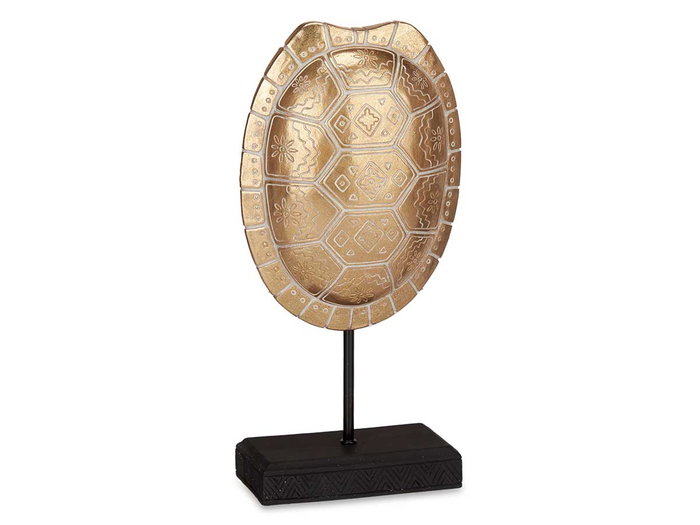 Giftdecor Caparazon Tortuga con Base Oro 17.5x10.5x36 cm (Set de 4)