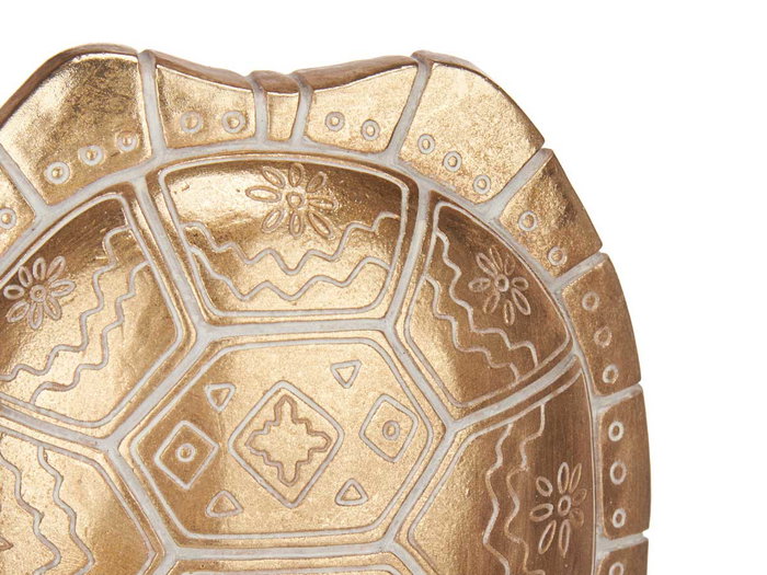 Giftdecor Caparazon Tortuga con Base Oro 17.5x10.5x36 cm (Set de 4)