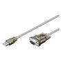 Goobay 95435 Convertidor USB a RS-232 Serie, 1,5m, Transparente, USB 2.0 Macho (Tipo A) a D-SUB Macho (9 pines)