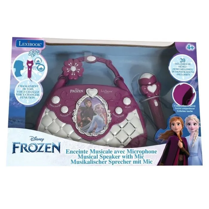 Lexibook THE SNOW QUEEN Bolso de mano con altavoz musical y micrófono - Entrada auxiliar 3.5mm Lexibook THE SNOW QUEEN Bolso de mano con altavoz musical y micrófono - Entrada auxiliar 3.5mm