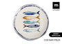 La Mediterranea Plato Llano 26 cm "Peixe" Colección Peixe Brillo (6 Unidades)