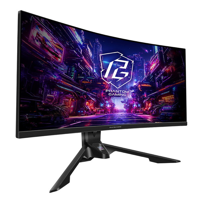 ASRock Monitor Gaming PG34QRT3A Curvo 34" WQHD OLED 180Hz FreeSync Premium 1500R, Negro