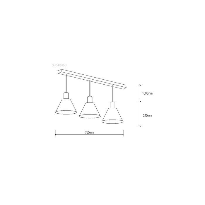 Lámpara Colgante Heidi de Metal y Madera en Blanco/Madera
