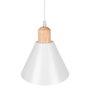 Lámpara Colgante Heidi de Metal y Madera en Blanco/Madera