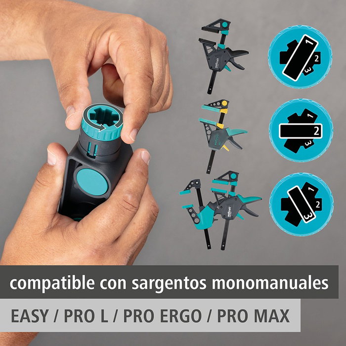 Wolfcraft Conector para sargentos monomanuales easy/pro Wolfcraft Conector para sargentos monomanuales easy/pro