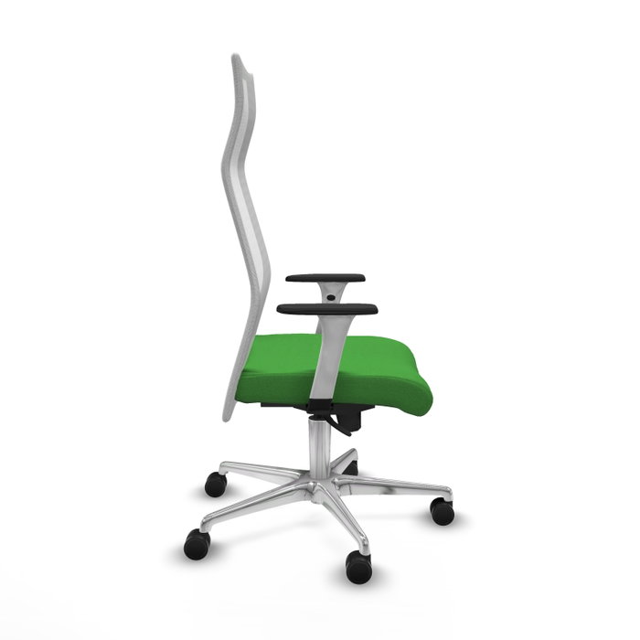 PIQUERAS Y CRESPO Sillón Albacete con Mecanismo Sincro, Tela Verde y Malla Blanca PIQUERAS Y CRESPO Sillón Albacete con Mecanismo Sincro, Tela Verde y Malla Blanca