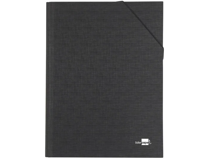 Liderpapel Carpeta Clasificadora Folio Prolongado 12 Departamentos Cartón Forrado Negro