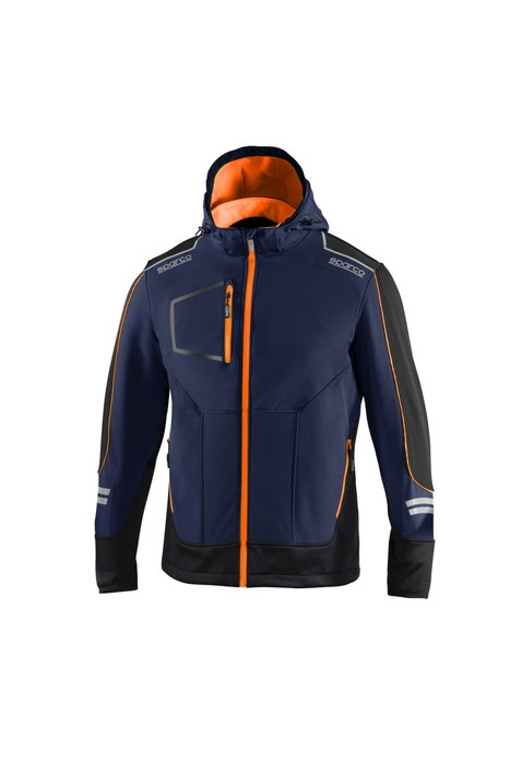 Sparco Chaqueta Soft-Shell Tech TW Azul Marino/Naranja XXL Sparco Chaqueta Soft-Shell Tech TW Azul Marino/Naranja XXL