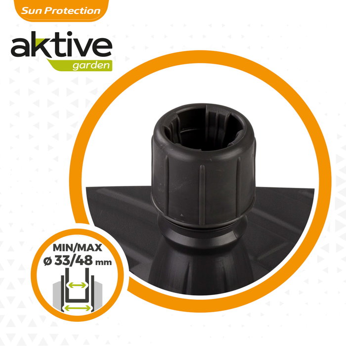Aktive Garden Base para sombrilla 56x56x40 cm antracita Ø33-48 mm