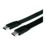 VALUE Cable USB 4 Plano C-C 40G 0,5 m Negro