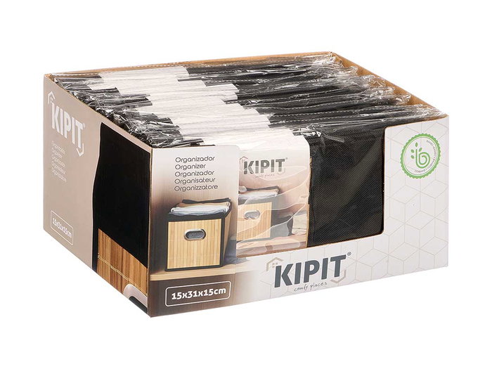 KIPIT Organizador Rectangular Bambú Negro KIPIT Organizador Rectangular Bambú Negro