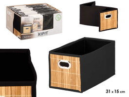 KIPIT Organizador Rectangular Bambú Negro