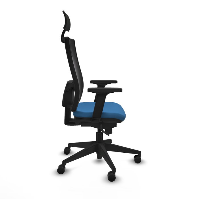 PIQUERAS Y CRESPO Silla de oficina Horna con mecanismo Sincro, Azul claro y Negro PIQUERAS Y CRESPO Silla de oficina Horna con mecanismo Sincro, Azul claro y Negro