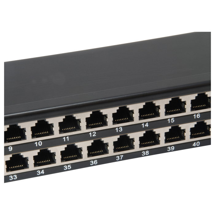 EQUIP 326449 Patch Panel 48 Puertos RJ45 Cat6 1U 19" FTP Negro, ISO/IEC, RoHS, CE EQUIP 326449 Patch Panel 48 Puertos RJ45 Cat6 1U 19" FTP Negro, ISO/IEC, RoHS, CE
