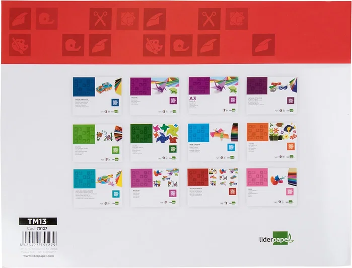 Liderpapel Bloc trabajos manuales papel metalizado colores surtidos 240x315mm 10 hojas