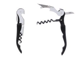KINVARA Sacacorchos, abrelatas y navaja Metal-Negro