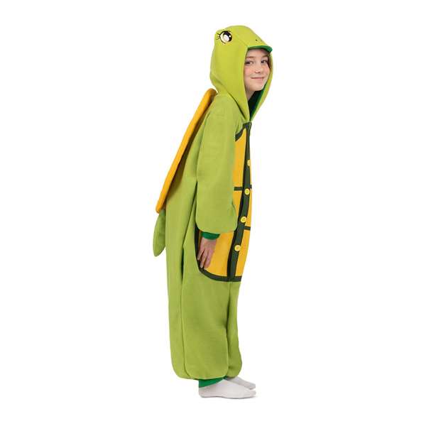 My Other Me Disfraz Tortuga Talla Única Child Kigurumi con Capucha y Cola Verde para Niños a partir de 6 años