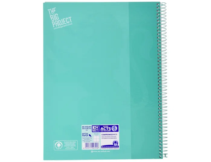 Oxford European Book 1 Cuaderno Microperforado A4+ Menta Helada