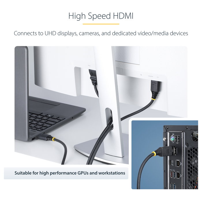 StarTech.com Cable HDMI de Alta Velocidad 30cm 4K60Hz Negro