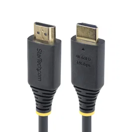 StarTech.com HDMI2-CABLE-4K60-30C Cable HDMI 2.0 de Alta Velocidad 30cm - 4K a 60Hz, HDR10, 18Gbps, Premium Certificado, Conectores Chapados en Oro, ARC, HDCP 2.2