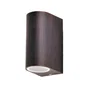 RABALUX Aplique Exterior Moderno Chile 2xGU10 IP44 [RAB-8019] - Color Marrón Antiguo, Metal y Cristal