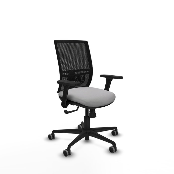 PIQUERAS Y CRESPO Silla de oficina Yunquera con mecanismo Sincro, Gris claro y Negro PIQUERAS Y CRESPO Silla de oficina Yunquera con mecanismo Sincro, Gris claro y Negro