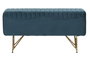 DKD Home Decor Descalzadora Poliéster Metal Turquesa 90x31x47