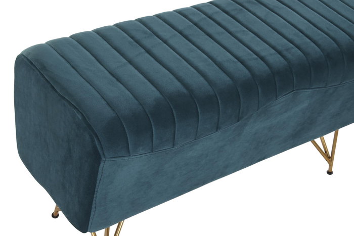 DKD Home Decor Descalzadora Poliéster Metal Turquesa 90x31x47 DKD Home Decor Descalzadora Poliéster Metal Turquesa 90x31x47