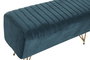 DKD Home Decor Descalzadora Poliéster Metal Turquesa 90x31x47