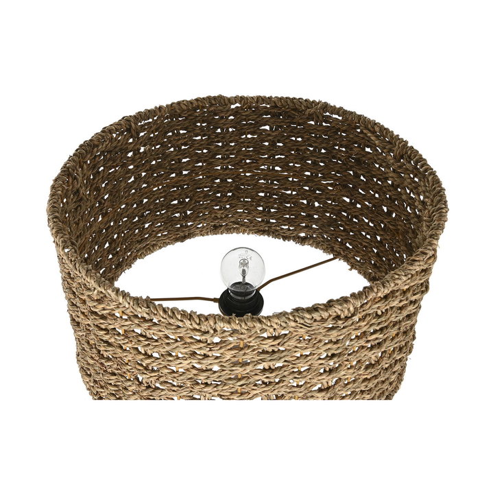DKD Home Decor Lámpara de Pie de Metal y Fibra Marrón DKD Home Decor Lámpara de Pie de Metal y Fibra Marrón