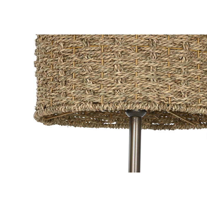 DKD Home Decor Lámpara de Pie de Metal y Fibra Marrón DKD Home Decor Lámpara de Pie de Metal y Fibra Marrón