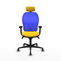 PIQUERAS Y CRESPO Silla de oficina Jorquera Amarillo y Azul