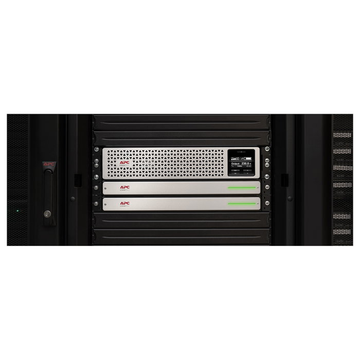 APC SRT L1000RMXLI SAI UPS Doble Conversión en Línea, 1 kVA / 900 W, 230 V, Tecnología de Batería de Ión de Litio, Rack 3U, LCD