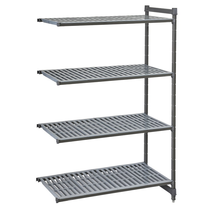 CAMBRO Estantería Basics con 4 estantes ventilados, 103 cm longitud x 183 cm altura x 46 cm fondo - Grafito Cepillado CAMBRO Estantería Basics con 4 estantes ventilados, 103 cm longitud x 183 cm altura x 46 cm fondo - Grafito Cepillado